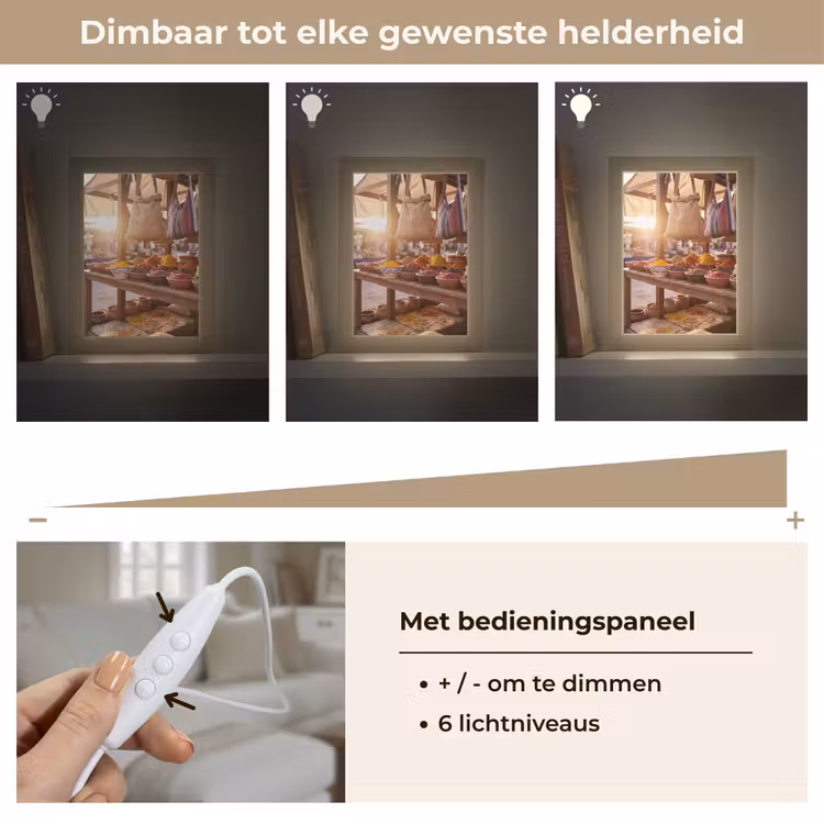 Tafellamp - Specerijen - Markt - Kleurrijk - Specerijen - Markt - Kleurrijk Light Box met kabel (Tafellamp) klein