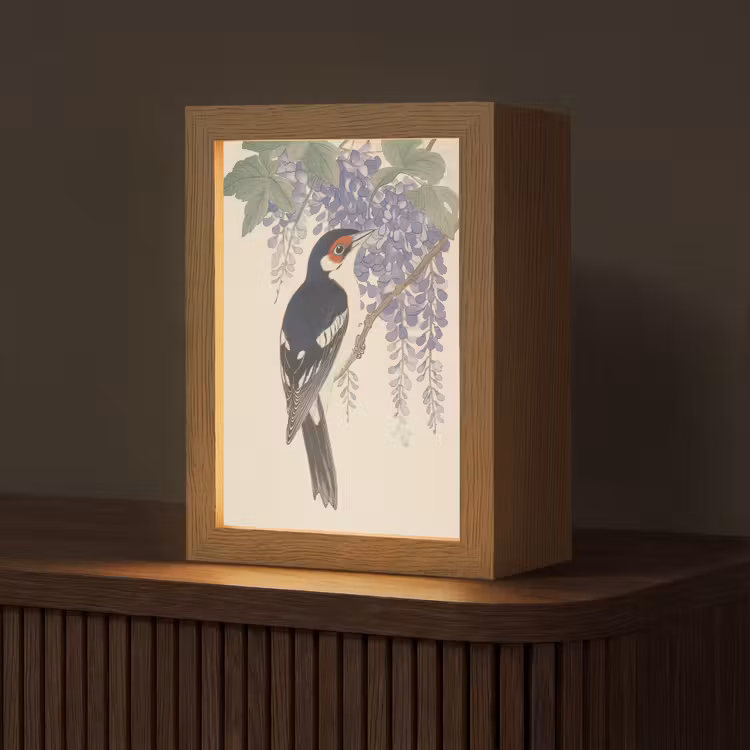 Specht - Bloemen - Paars Light Box met kabel (Tafellamp) klein -z3d_website
