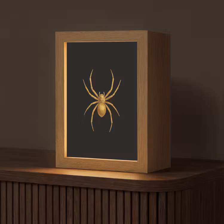 Spin - Goud - Minimalistisch - Poten Light Box met kabel (Tafellamp) klein -z3d_website