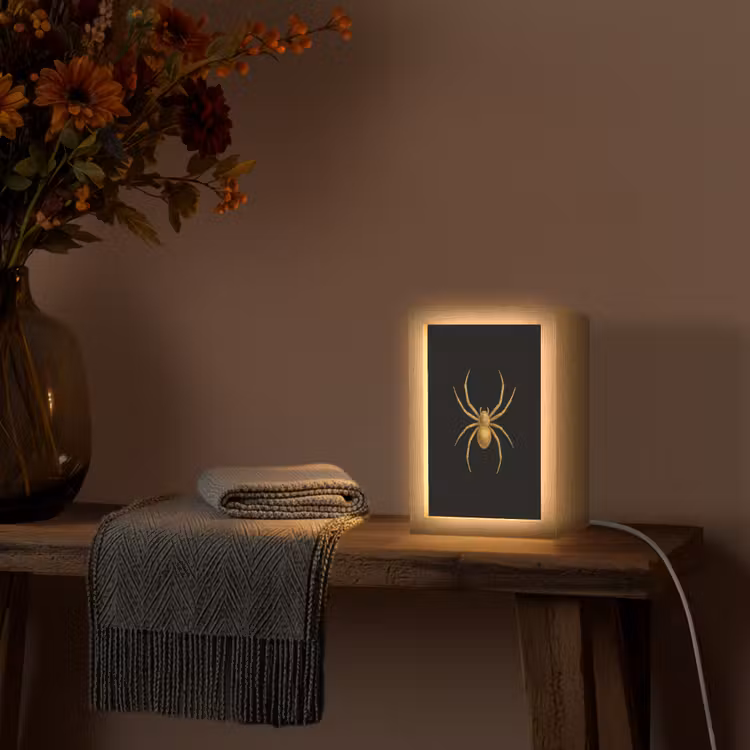 Spin - Goud - Minimalistisch - Poten Light Box met kabel (Tafellamp) klein -sfeer4