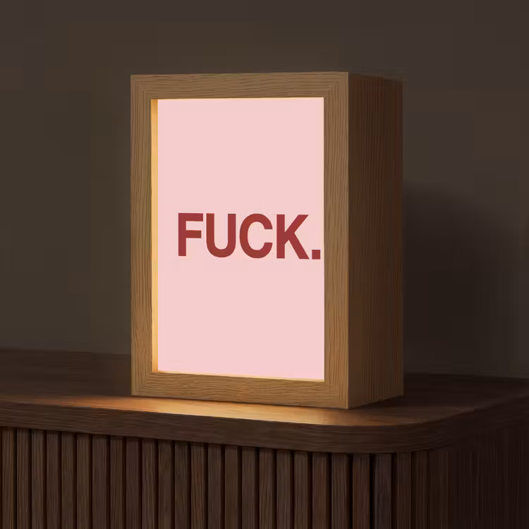Statement - Krachtig - Roze Light Box met kabel (Tafellamp) klein -z3d_website