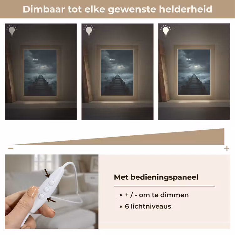 Steiger - Storm - Golven Light Box met kabel (Tafellamp) klein -USP_dimbaarNL