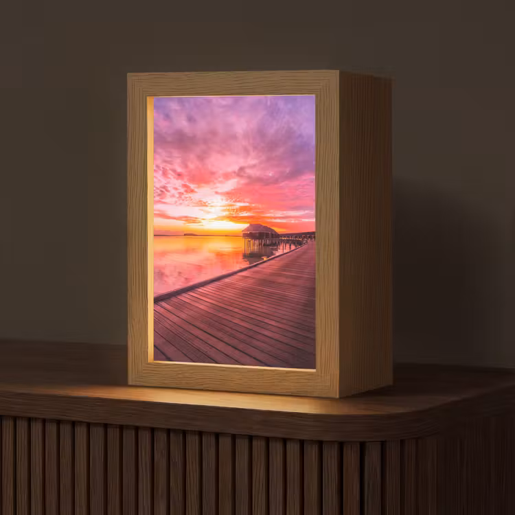 Steiger - Water - Zon - Roze - Horizon Light Box met kabel (Tafellamp) klein -z3d_website
