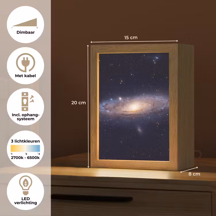 Tafellamp - Sterrenstelsel - Ruimte - Kosmos - Sterrenstelsel - Ruimte - Kosmos Light Box met kabel (Tafellamp) klein