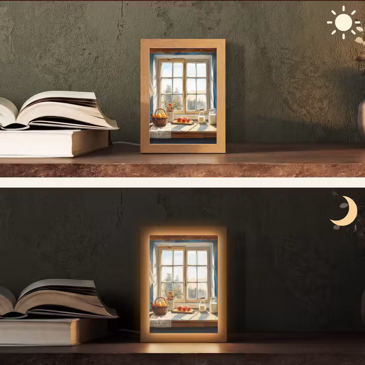 Stilleven - Keuken - Doorkijk - Vintage Light Box met kabel (Tafellamp) klein -sfeer3