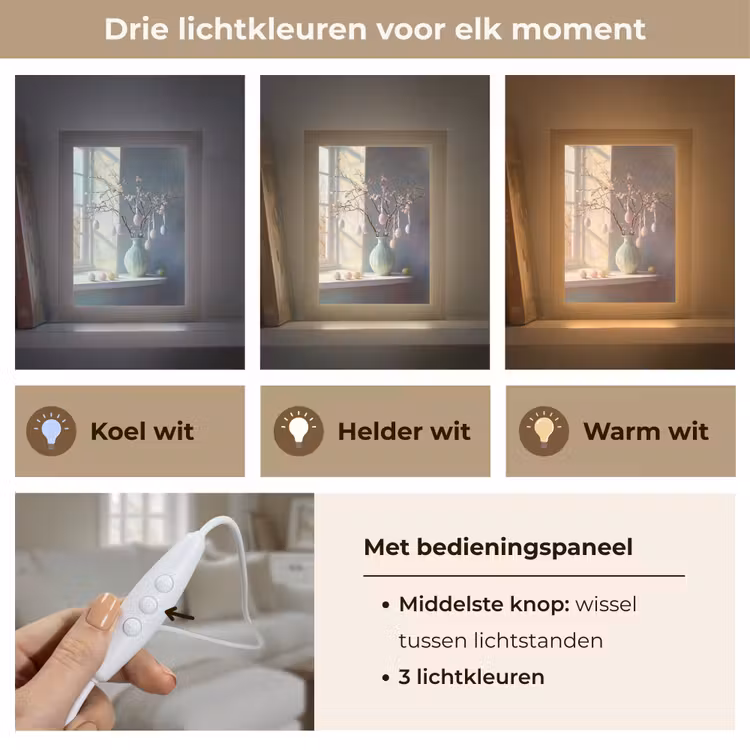 Stilleven - Vaas - Paastak Light Box met kabel (Tafellamp) klein -USP_lichtkleurNL