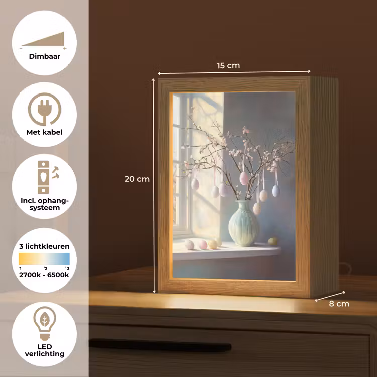 Stilleven - Vaas - Paastak Light Box met kabel (Tafellamp) klein -USP_NL