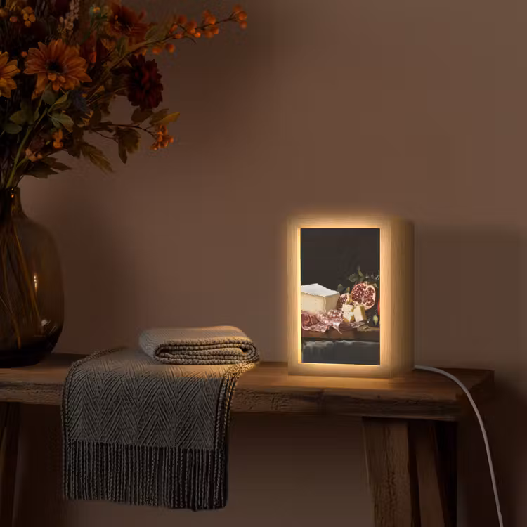 Stilleven - Vintage - Borrelplank Light Box met kabel (Tafellamp) klein -sfeer4