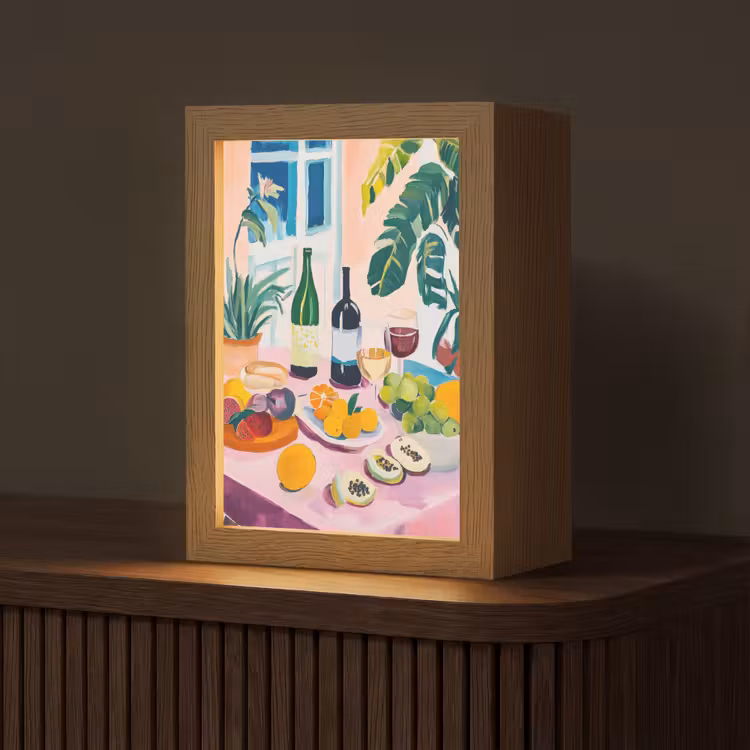 Tafel - Wijn - Fruit Light Box met kabel (Tafellamp) klein -z3d_website