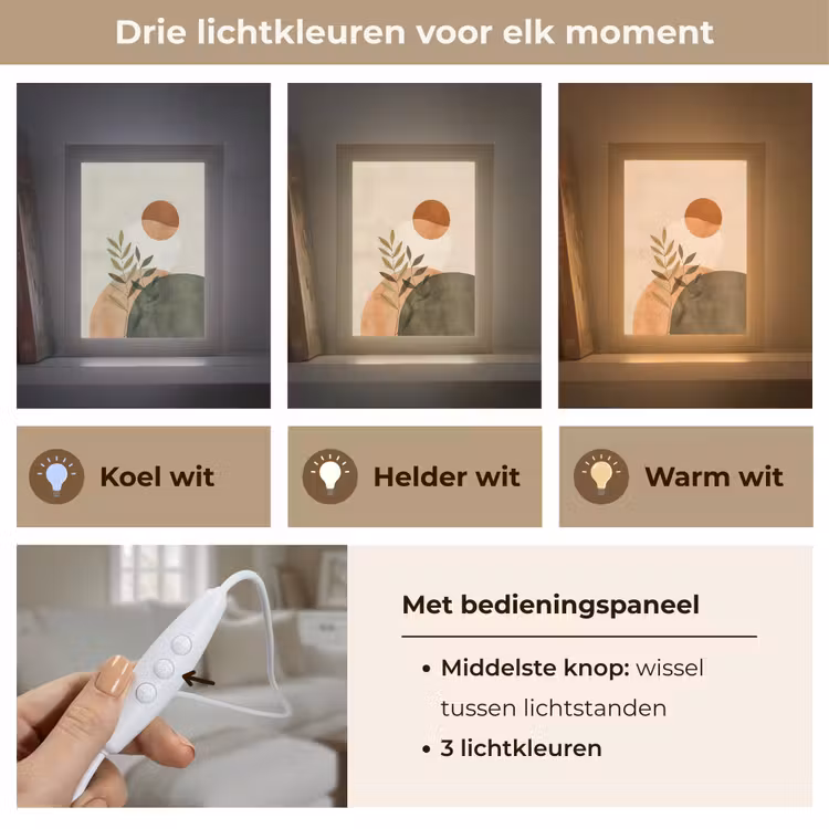Takken - Vormen - Abstract Light Box met kabel (Tafellamp) klein -USP_lichtkleurNL