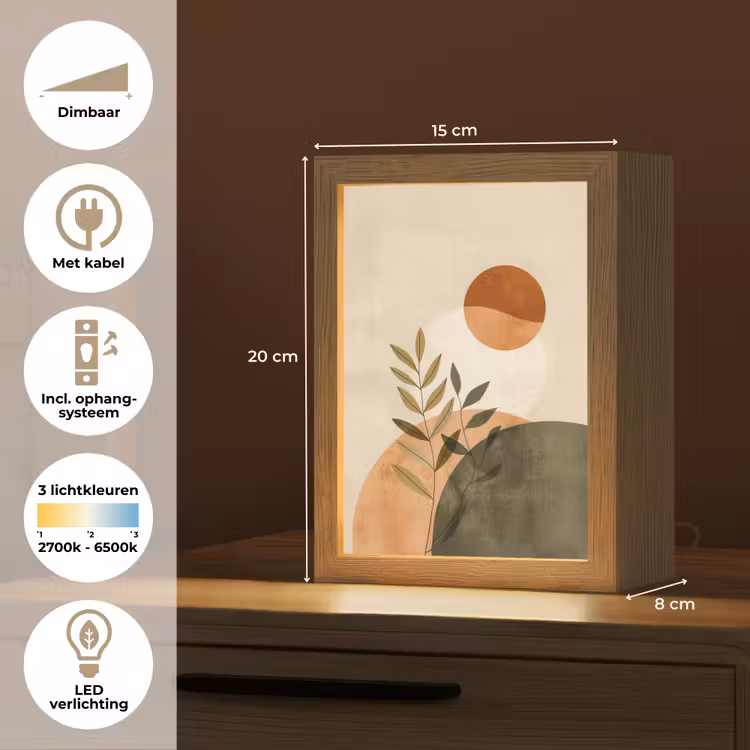 Takken - Vormen - Abstract Light Box met kabel (Tafellamp) klein -USP_NL