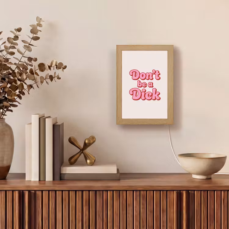 Tekst - Boodschap - Roze Light Box met kabel (Tafellamp) klein -sfeer2