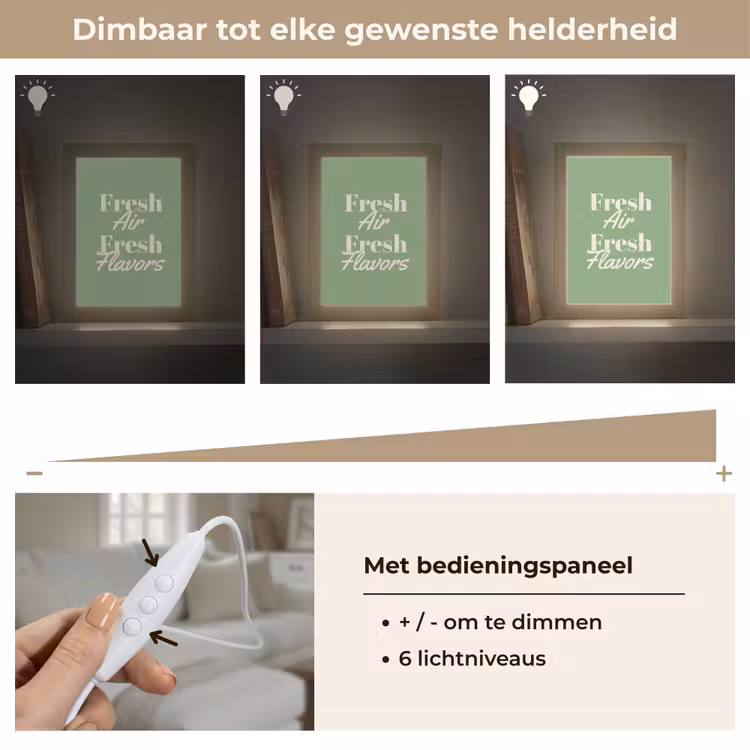 Tekst - Groen - Sierlijk - Letters Light Box met kabel (Tafellamp) klein -USP_dimbaarNL