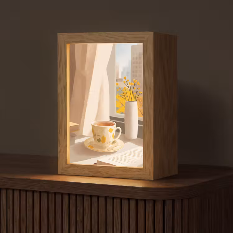 Thee - Boek - Thee - Herfst Light Box met kabel (Tafellamp) klein -z3d_website