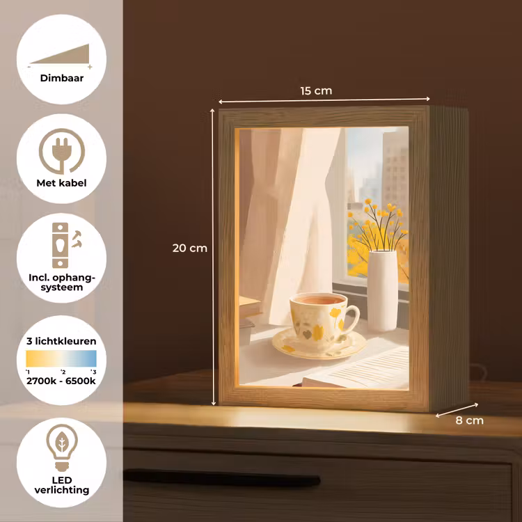 Thee - Boek - Thee - Herfst Light Box met kabel (Tafellamp) klein -USP_NL