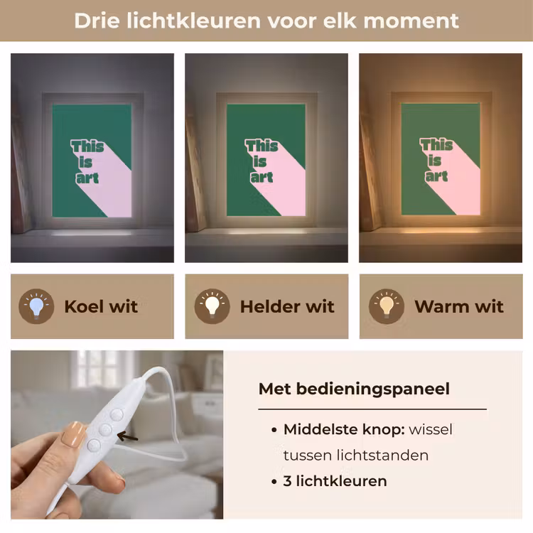 This is art - Schaduw - Roze Light Box met kabel (Tafellamp) klein -USP_lichtkleurNL
