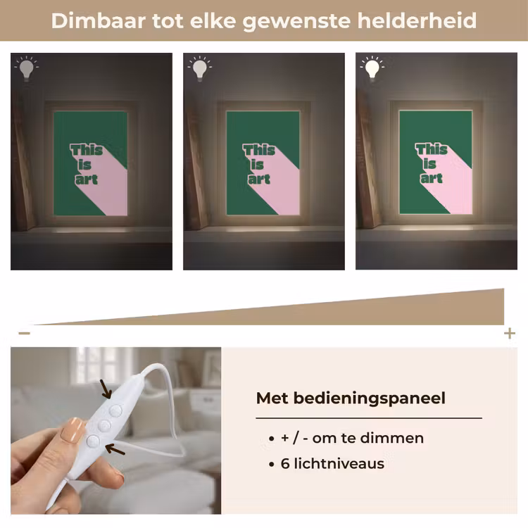 This is art - Schaduw - Roze Light Box met kabel (Tafellamp) klein -USP_dimbaarNL