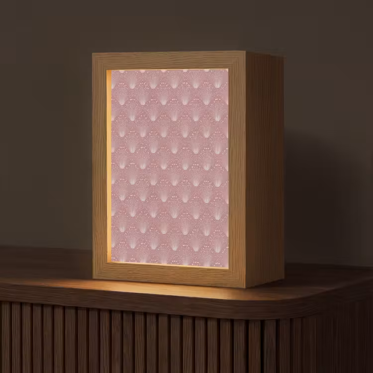 Trendy - Patroon - Roze Light Box met kabel (Tafellamp) klein 925 -z3d_website