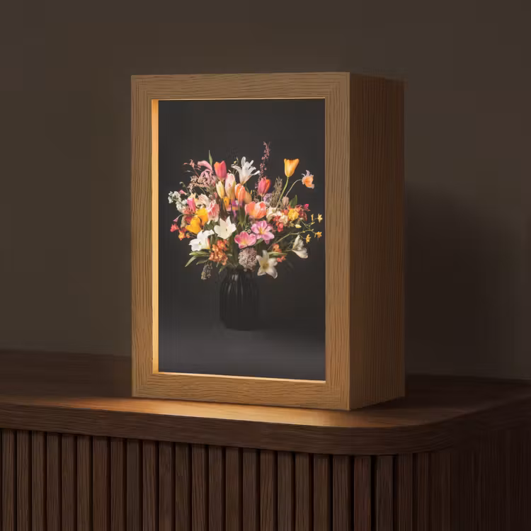 Vaas - Bloemen - Tulpen Light Box met kabel (Tafellamp) klein -z3d_website
