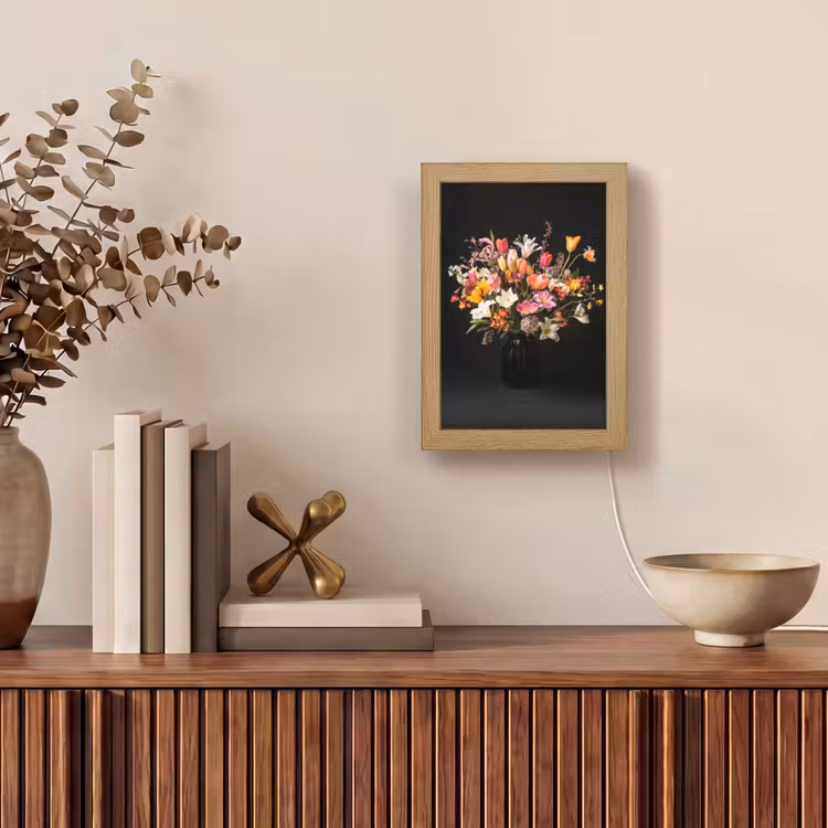 Vaas - Bloemen - Tulpen Light Box met kabel (Tafellamp) klein -sfeer2