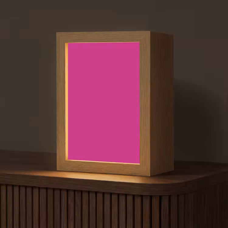 Velvet - Magenta - Roze Light Box met kabel (Tafellamp) klein 925 -z3d_website