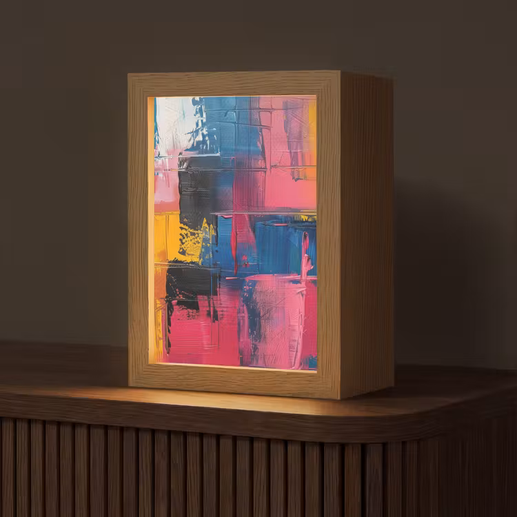 Verflook - Kunst - Modern - Abstract Light Box met kabel (Tafellamp) klein -z3d_website