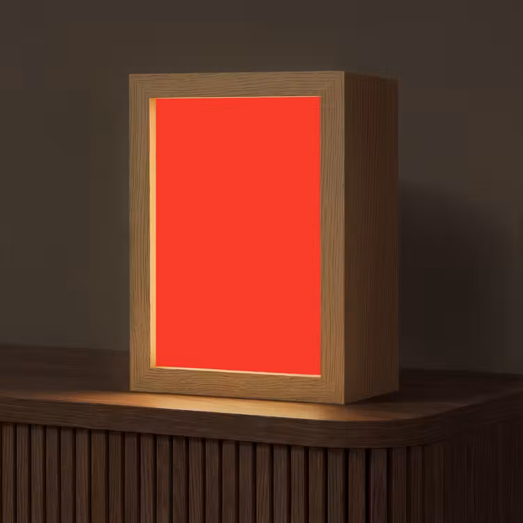 Vibrant - Vermilion - Rood Light Box met kabel (Tafellamp) klein 925 -z3d_website