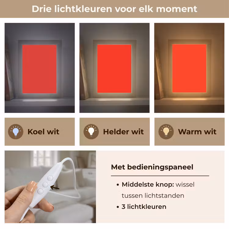 Vibrant - Vermilion - Rood Light Box met kabel (Tafellamp) klein 925 -USP_lichtkleurNL