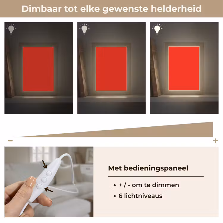 Vibrant - Vermilion - Rood Light Box met kabel (Tafellamp) klein 925 -USP_dimbaarNL