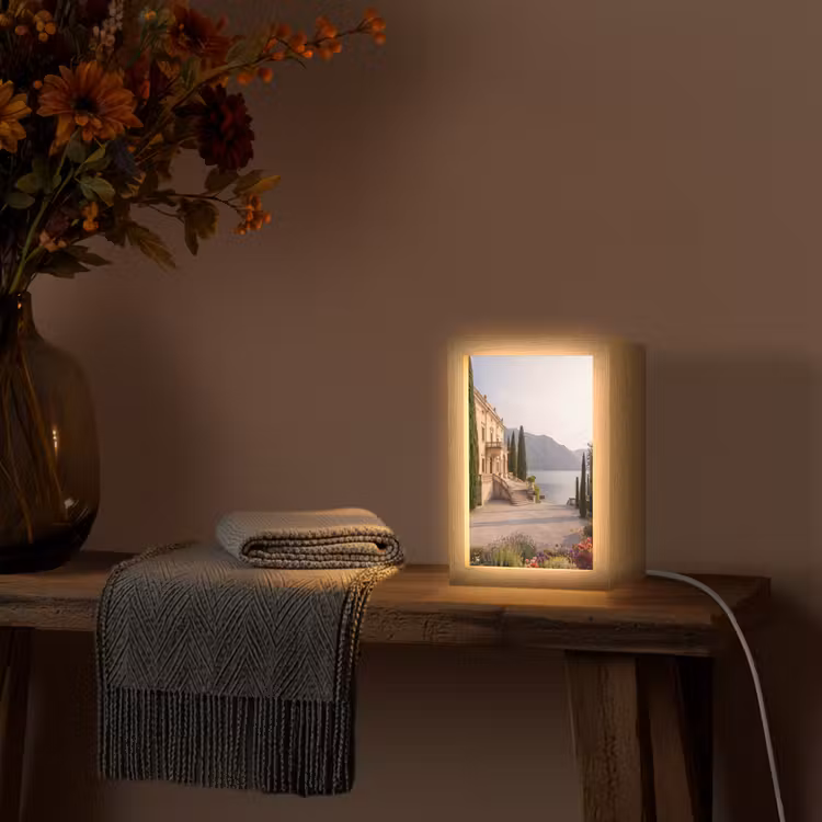 Tafellamp - Villa - water -trappen - Villa - water -trappen Light Box met kabel (Tafellamp) klein