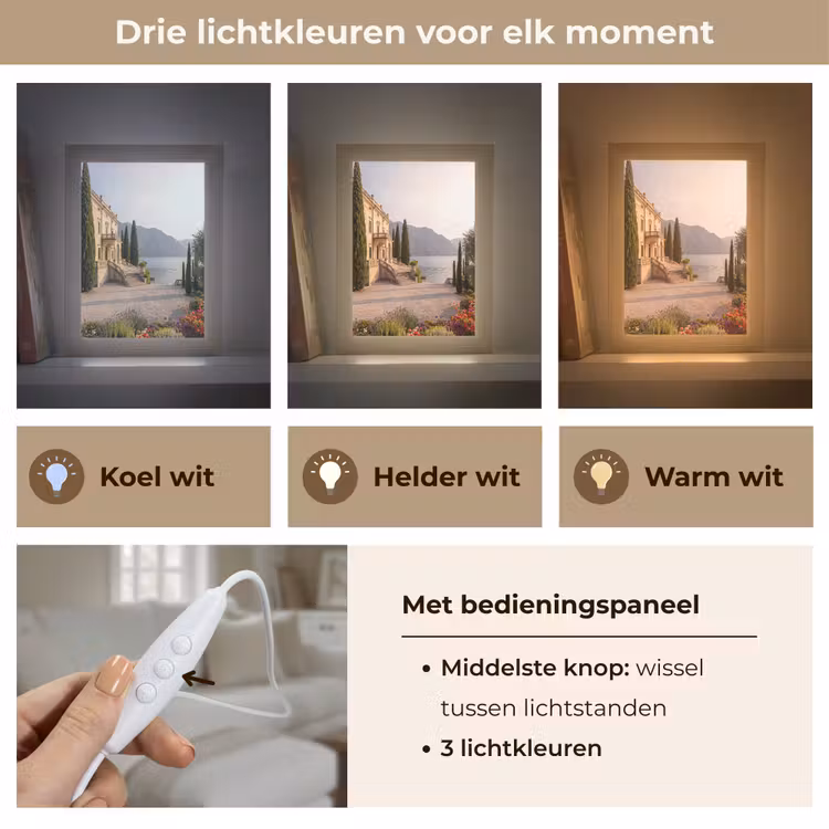 Tafellamp - Villa - water -trappen - Villa - water -trappen Light Box met kabel (Tafellamp) klein