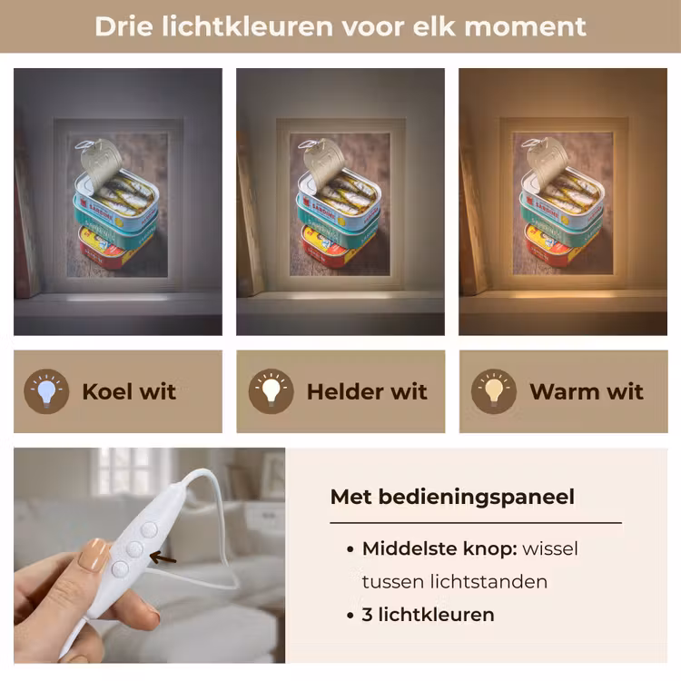 Tafellamp - Vis - Blikjes - Keuken - Vis - Blikjes - Keuken Light Box met kabel (Tafellamp) klein
