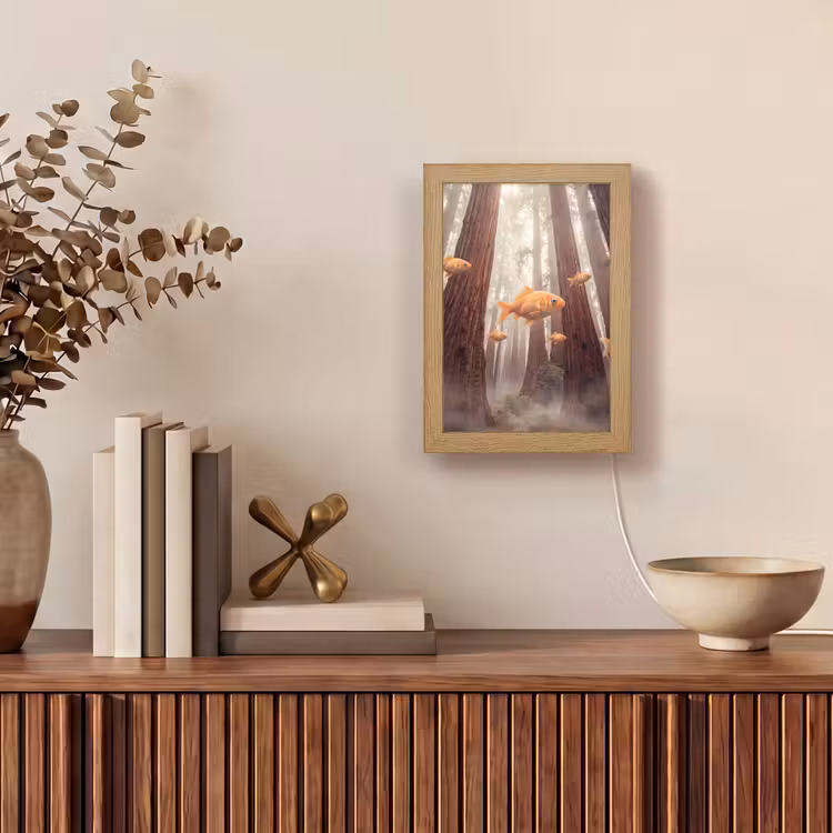Tafellamp - Vis - Bos - Fantasie - Vis - Bos - Fantasie Light Box met kabel (Tafellamp) klein