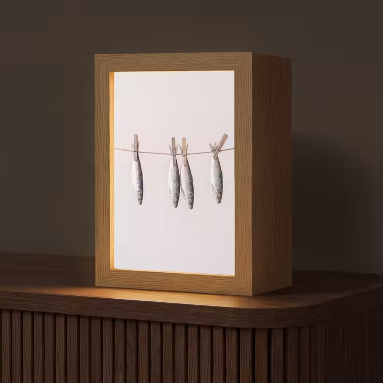Tafellamp - Vis - Hangend - Eten - Vis - Hangend - Eten Light Box met kabel (Tafellamp) klein