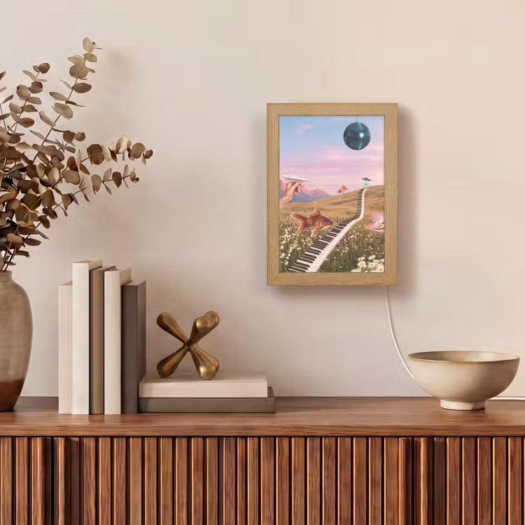 Tafellamp - Vis - Natuur - Abstract - Vis - Natuur - Abstract Light Box met kabel (Tafellamp) klein
