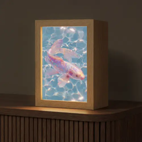Vis - Water - Blauw - Licht Light Box met kabel (Tafellamp) klein -z3d_website