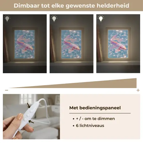 Vis - Water - Blauw - Licht Light Box met kabel (Tafellamp) klein -USP_dimbaarNL