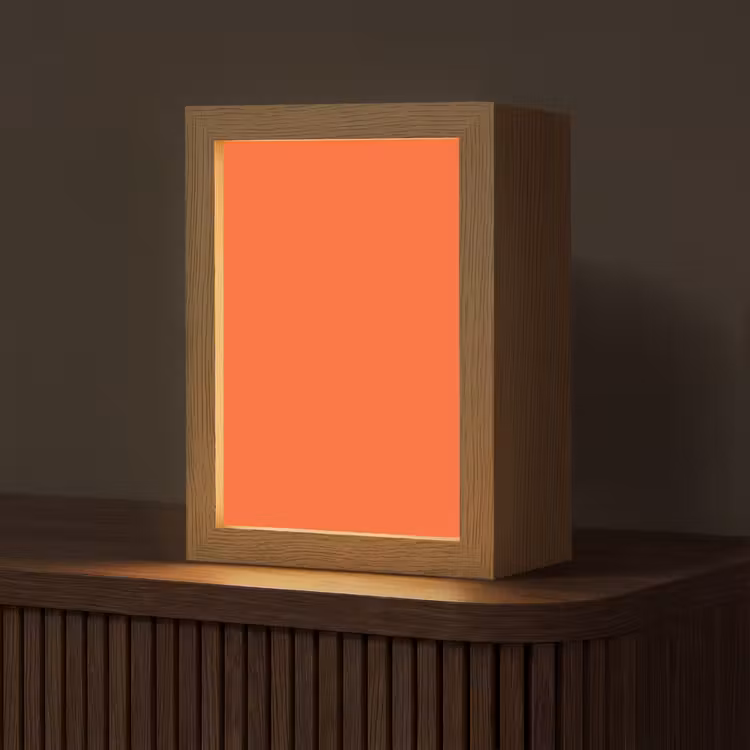 Vivid - Amber - Oranje Light Box met kabel (Tafellamp) klein 925 -z3d_website
