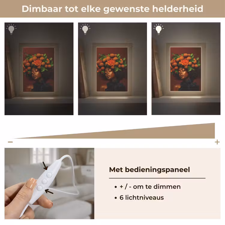 Vrouw - lychee - exotisch Light Box met kabel (Tafellamp) klein -USP_dimbaarNL