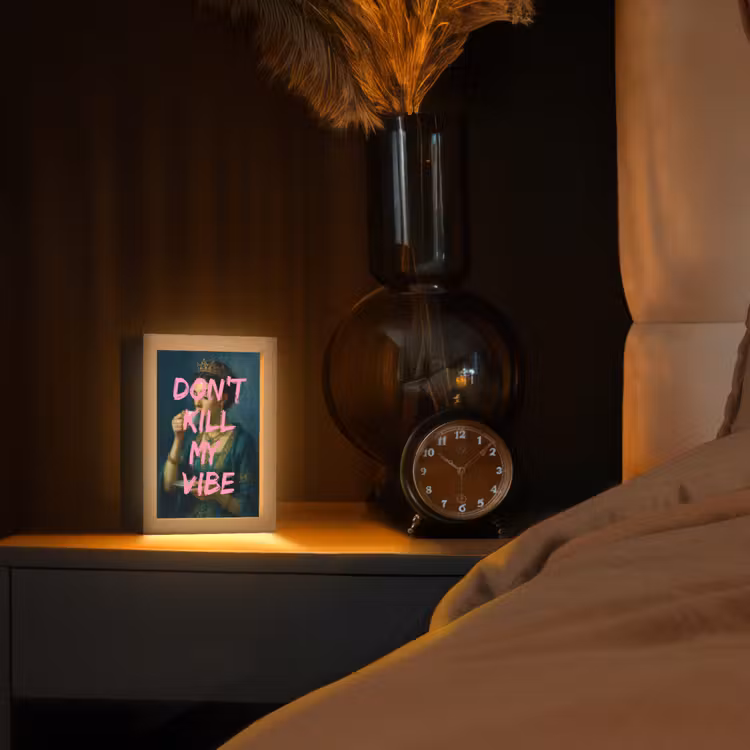 Vrouw - Portret - Kroon Light Box met kabel (Tafellamp) klein -sfeer1