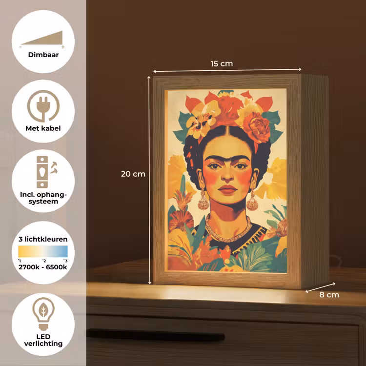 Vrouwelijk - Bloemen - Sieraden Light Box met kabel (Tafellamp) klein -USP_NL