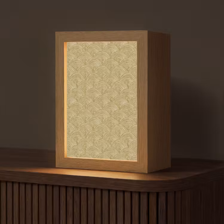 Waaier - Geometrisch - Groen Light Box met kabel (Tafellamp) klein 925 -z3d_website
