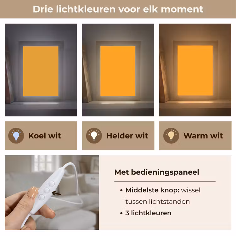 Warm - Ochre - Oranje Light Box met kabel (Tafellamp) klein 925 -USP_lichtkleurNL
