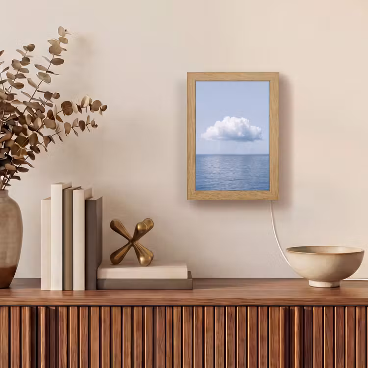 Tafellamp - Wolk - Regen - Natuur - Wolk - Regen - Natuur Light Box met kabel (Tafellamp) klein