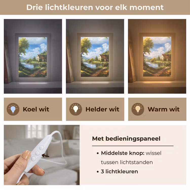 Zwaan - Bomen - Rust Light Box met kabel (Tafellamp) klein -USP_lichtkleurNL