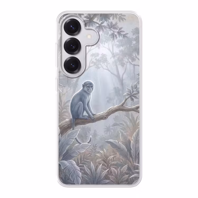 Aap - Boom - Jungle - Natuur - Grijs Telefoonhoesje Samsung Galaxy S26 klein -3d