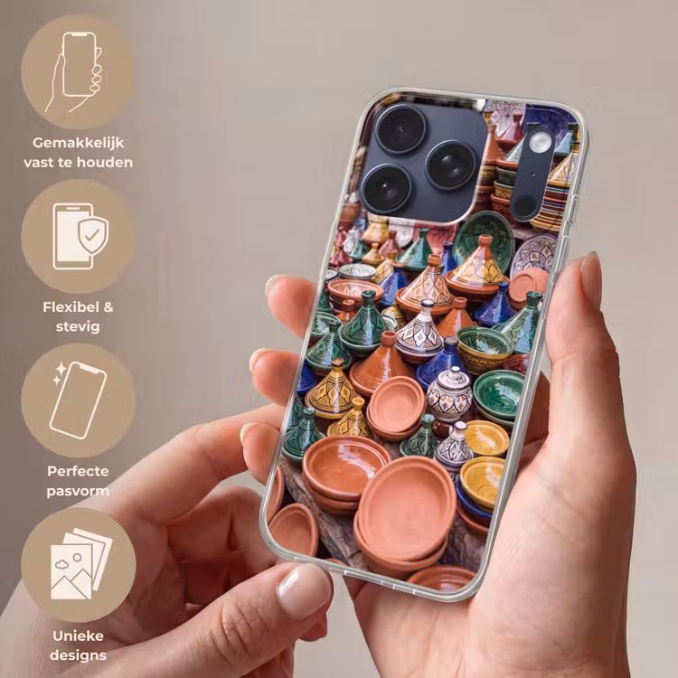 Telefoonhoesje - Aardewerk - Kleurrijk - Patroon — 4
