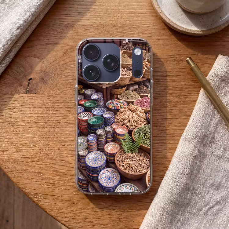 Telefoonhoesje - Aardewerk - Oosters - Kleurrijk - Aardewerk - Oosters - Kleurrijk Telefoonhoesje iPhone 17 Pro klein