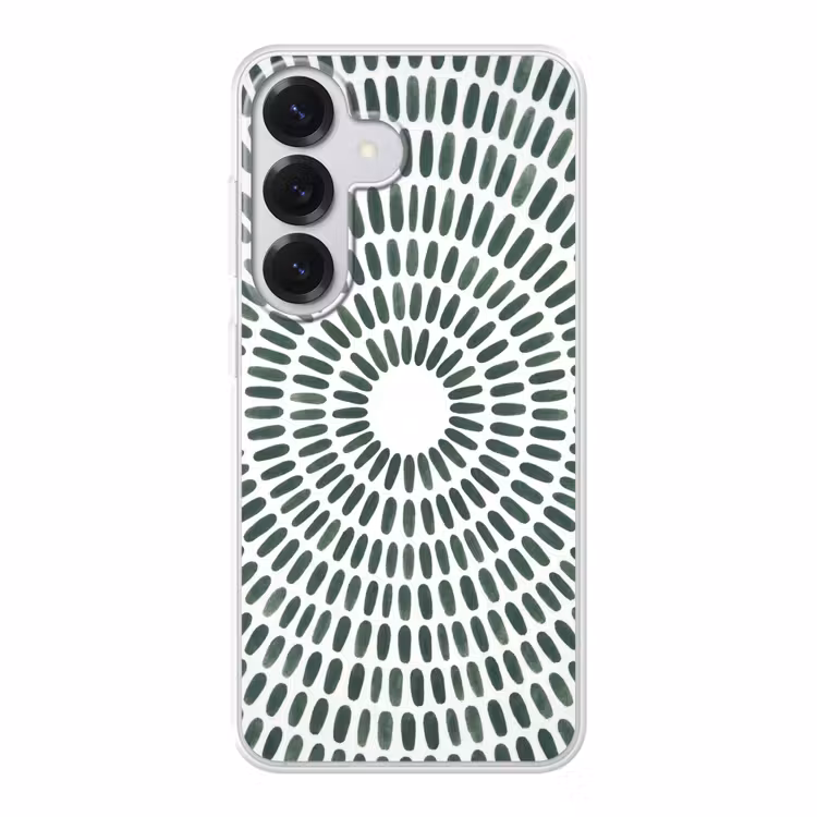Abstract - Cirkel - Patroon - Modern - Groen Telefoonhoesje Samsung Galaxy S26 klein -3d