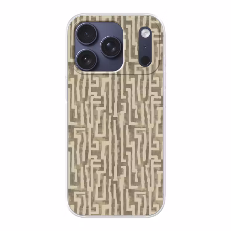 Abstract - Geometrisch - Groen Telefoonhoesje iPhone 17 Pro klein 878 -3d